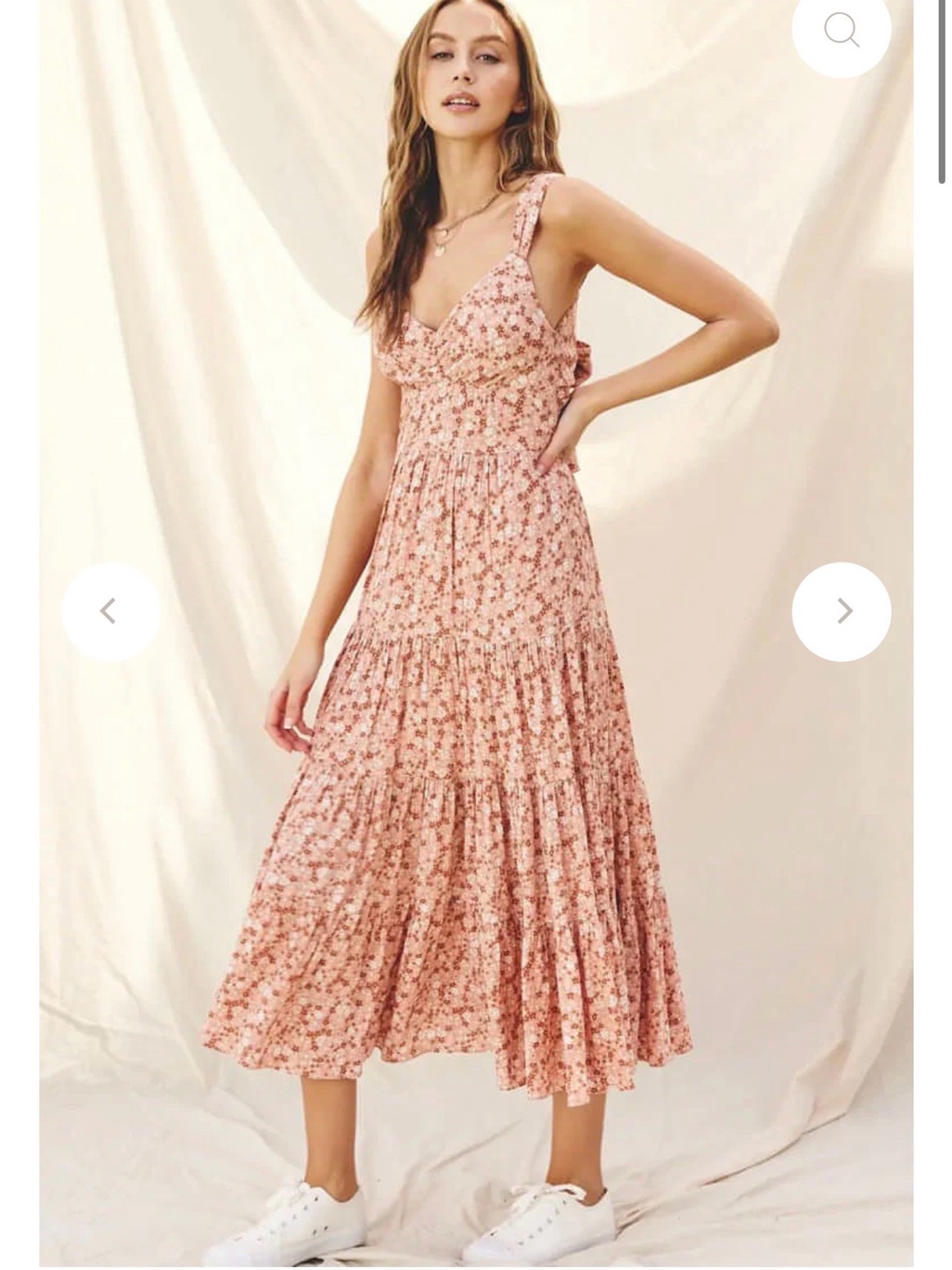 Dress Forum Blush Pink Floral Maxi Midi Dress